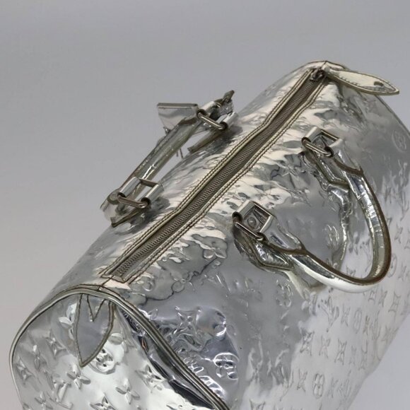 LOUIS VUITTON Monogram Miroir Speedy 35 Hand Bag Silver M95786 LV Auth 106317A - Picture 6 of 15